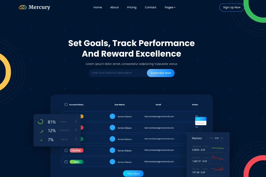 Mercury Tailwind SaaS Theme