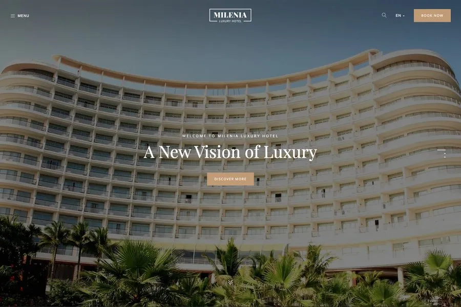 milenia awesome hotel & resort website template