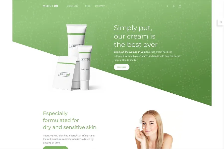 Moist - Cosmetics Skincare Shopify Single Product Theme