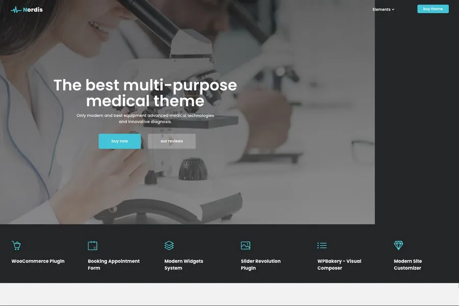 WordPress Modern Medical website Templates