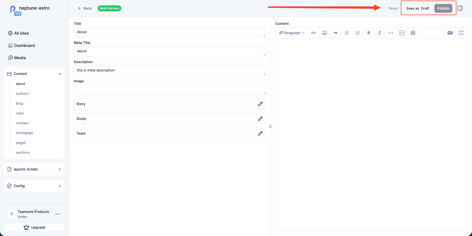 page-draft-functionality-using-sitepins-cms