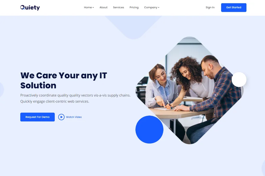 quiety Nextjs Software & IT Solutions Template