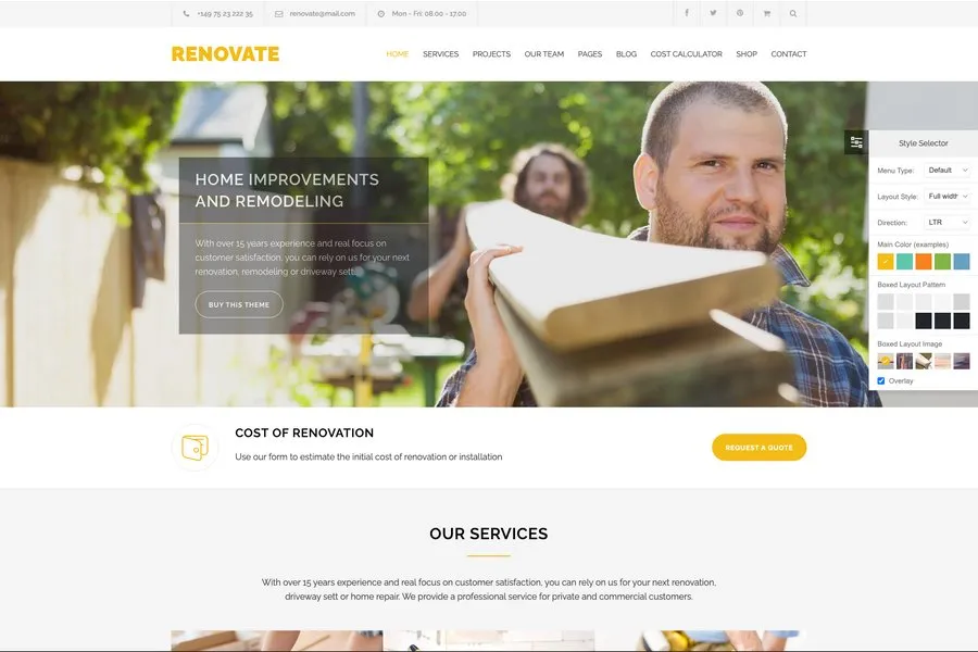 Renovate - Renovation Company Website Template