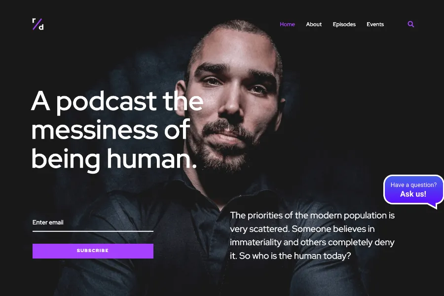 richard dream podcast website template with audio and video players