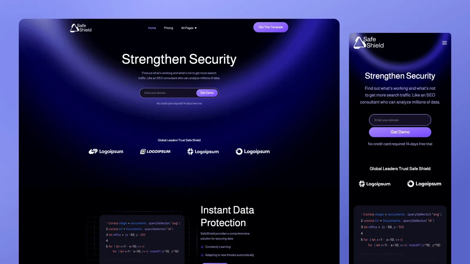 SafeShield Astro Theme