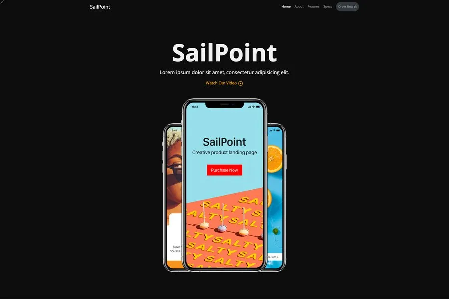 SailPoint - Mobile App Landing Page