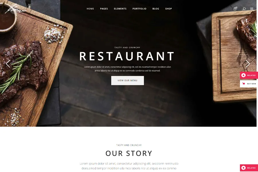 savory-restaurant website theme 