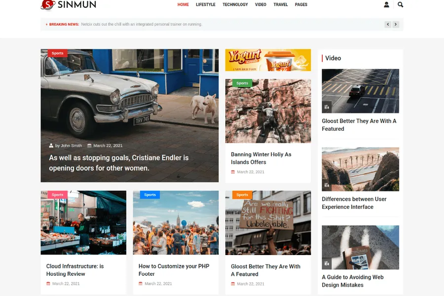 sinmun news and magazine html template