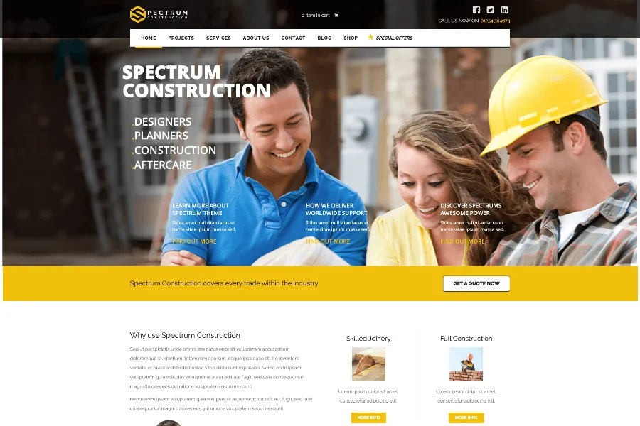 Spectrum - Building Construction Website Template