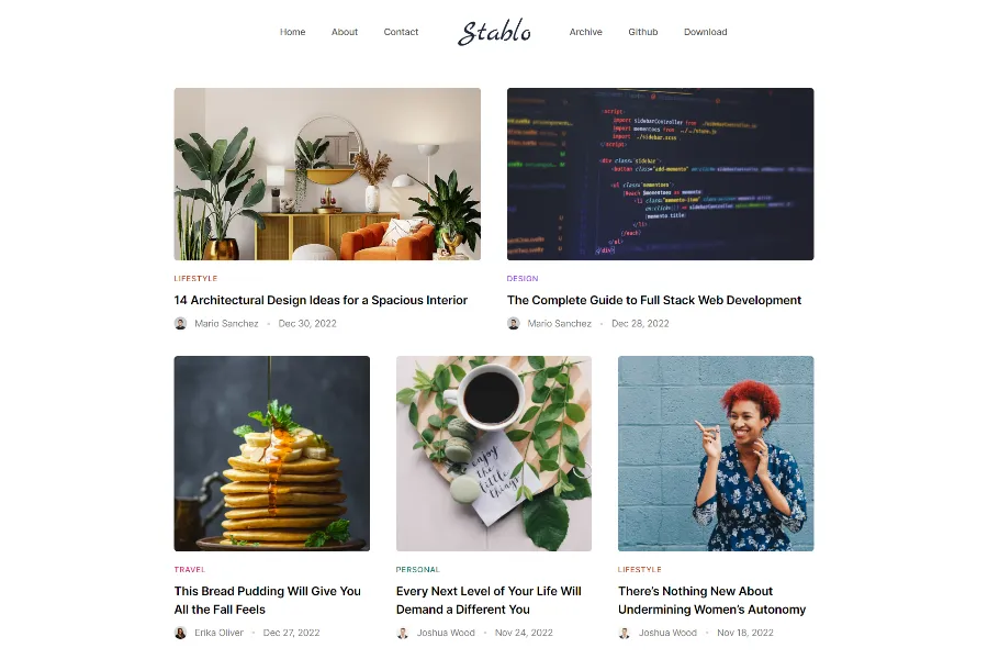 stablo blog templates