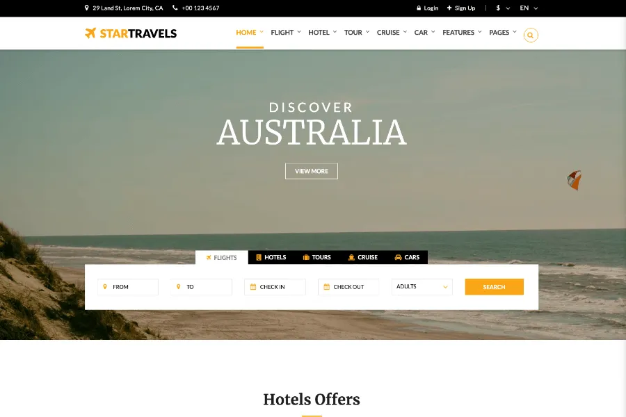 Star Travel - HTML Travel Website Templates