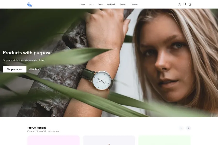 Story - Luxurious watch Shopify Templates