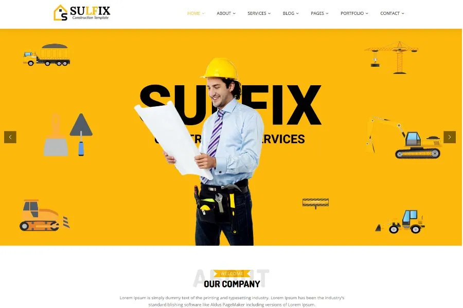 SulfiX - HTML Template For Construction Websites