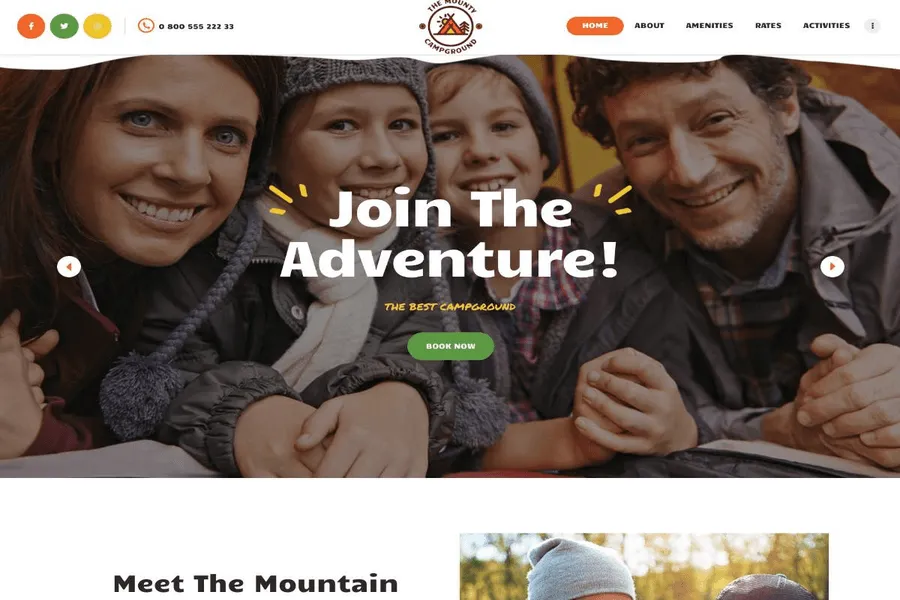 the mounty travel website theme (Wordpress)