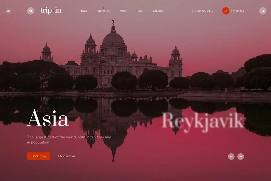 tripin bootstrap travel agency website theme