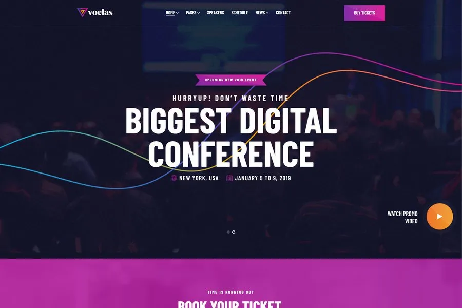 Voelas - Business Event & Conference Website Template