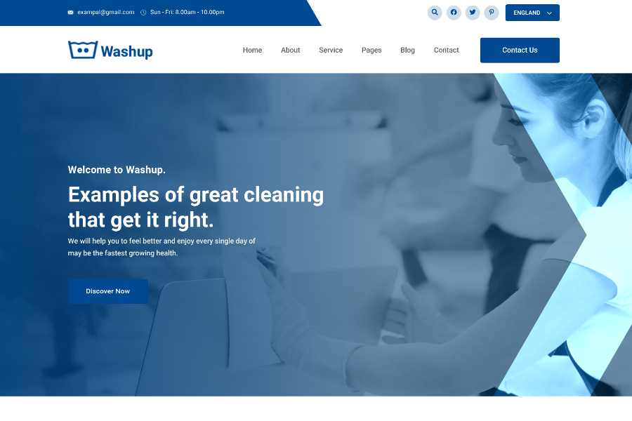 Washup Cleaning Services Template