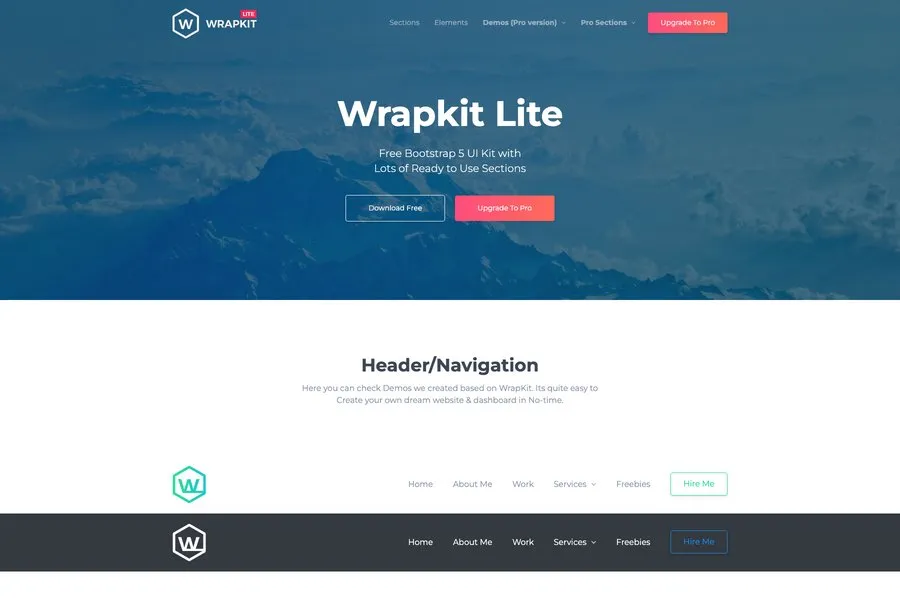 WrapKit Lite – free html5 4 ui kit